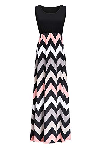 Image of Lacavocor Womens Summer Maxi Dress Tank Top Sleeveless Long Dresses