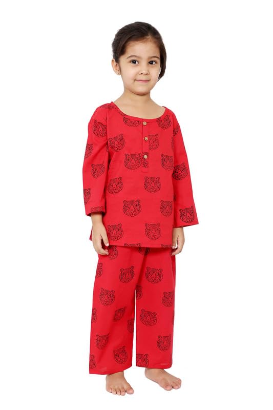 Image of Chheent Girls Cotton Night Suit | Baby Kids Sleep Suit | Pajama Set Boys | Kids Pajama Sets | Kids Dress | Kids Pant Set | Baby Suit