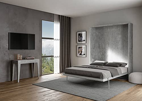DESIGN SALVASPAZIO: Letto a scomparsa verticale che si trasforma da parete a letto matrimoniale, ideale per ottimizzare lo spazio in qualsiasi ambiente