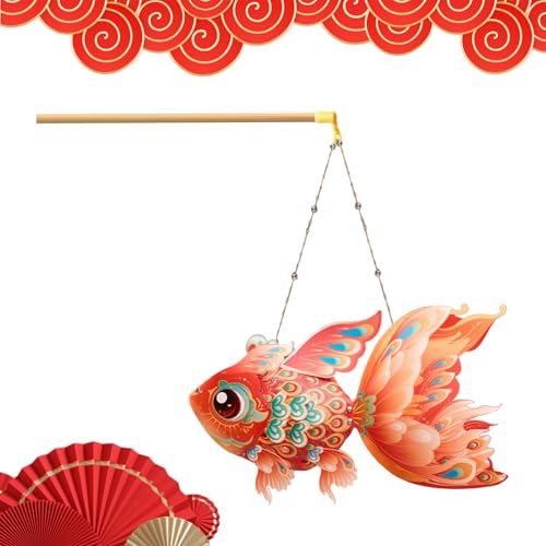 Ahuuen Chinesische Lampions - Fischförmige wasserdichte...