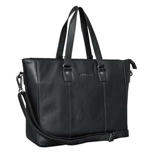 Grand Sac à Bandoulière Vintage en Cuir STILORD | Cabas Chic et Durable pour Ordinateur 13,3 Pouces