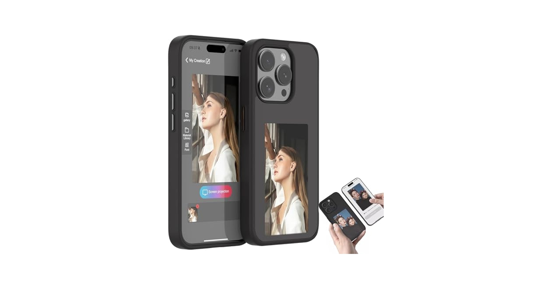 Amazon.co.jp: Iphoneのスマートインクスクリーン携帯ケースに