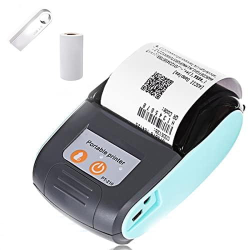 GZGYNADAST 58mm Bluetooth Wireless Thermal Receipt Printer, Mini Portable iOS Android Mobile pos Printer,2 inch Pocket Bill Ticket Printer for Small Business Restaurant Sales(Blue Color)