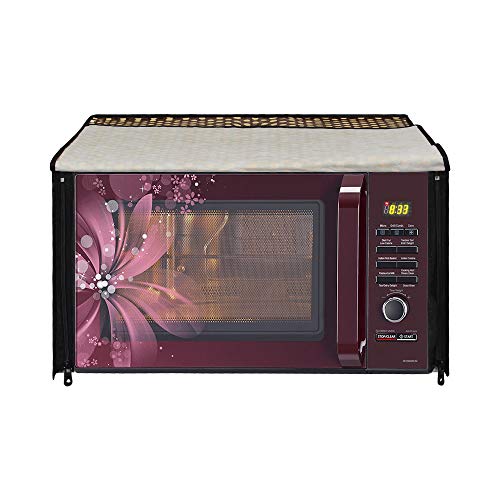 Image of DREAM KING Stylish Design & Printed Microwave Oven Cover Full Closure |waterproof & Dustproof Oven Cover Suitable for All Models - Multicolour SA51