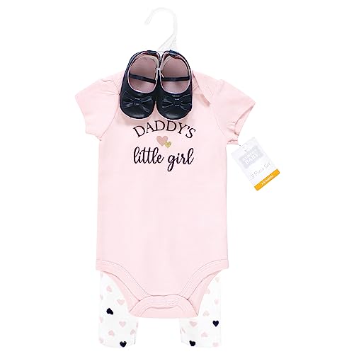 Image of Hudson Baby Unisex Baby Cotton Bodysuit, Pant and Shoe Set