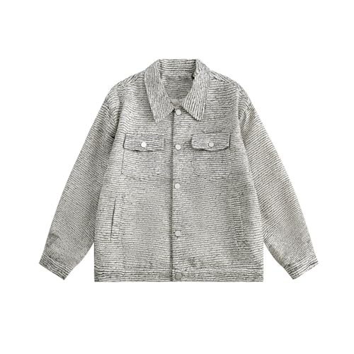 Chaqueta cargo retro desgastada para hombre, chaqueta versátil