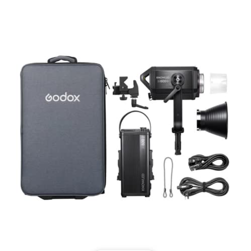 Godox M600D LED Video Light, KNOWLED Vdier Light 740W 5600K 164000LUX CRI 96+ TLCI 97+, Built-in FX Effects for Film Shooting, Portrait, Wedding, Outd
