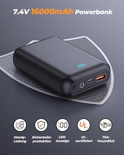 GOTOBI Heizweste Damen mit 16000mAh Powerbank - Beheizbare Weste mit 9 Heizzonen und 3 Einstellbaren Temperaturen,Beheizte Weste für Outdoor-Aktivitäten Wandern Skifahren