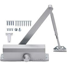 SOPHIA Commercial Door Closer Grade 2, Automatic Door Closer DK700, Hydraulic Auto for Home & Light Commercial Property Size 3, ADA & UL, Silver Aluminum