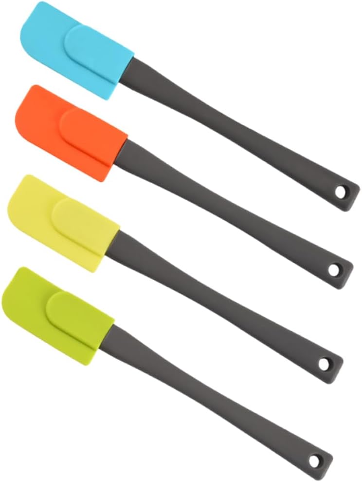 Ciieeo 4 Pcs Silicone Butter Spreader Set with Plastic Handles for Cheese