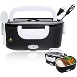 Marmita Elétrica Bivolt Portátil 1,5L com Aquecimento Rápido – 4 Voltagens (110V/220V/12V/24V) para Casa, Carro, Caminhão, Trabalho, Viagem – Recipiente com Divisórias