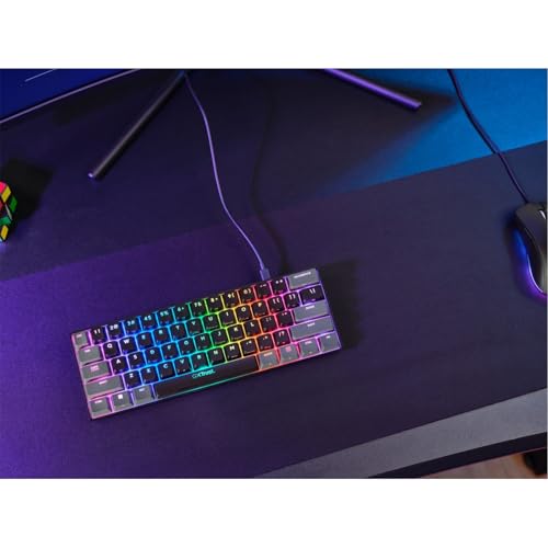 Trust GXT 867 Acira Teclado USB QWERTY Inglés del Reino Unido Negro, Gris
