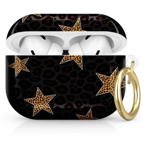 Coque AirPod Pro 2 léopard étoilé avec mousqueton, idée cadeau utile et tendance