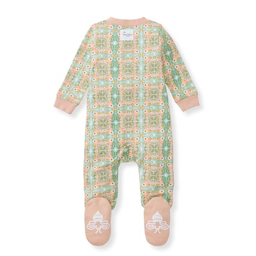 Image of Burt's Bees Baby unisex-baby Sleep & Play, Organic One-piece Romper-jumpsuit Pj, Zip Front Footed Pajama