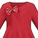 Girls Dress Red Christmas Knit Rib Pearl Bow Casual Party Size 6