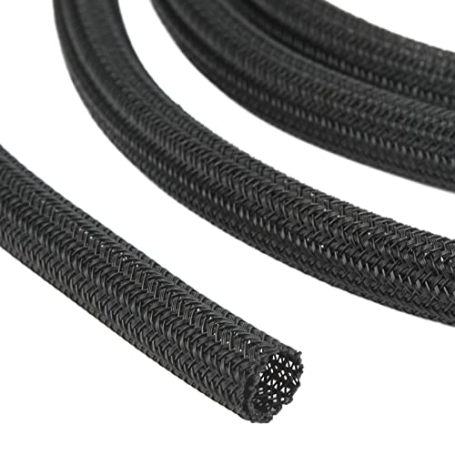 Manga el 1/2in del Cable de polietileno negro y protector de 7,5 m para organizar cables de casa 2