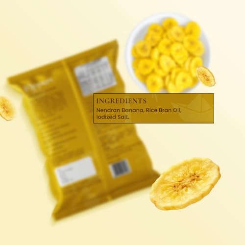 Image of Upperi Classic Salted Kerala Banana Chips | 70g | Kerala Style Nendran Banana | Rice Bran Oil Fried | Zero Trans Fat | NABL Certified | No Artificial Colour | Vegetarian