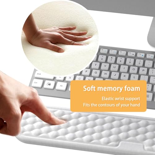Poggiapolsi in memory foam, comodo supporto antiscivolo per digitare e alleviare il dolore, ideale per lavoro in ufficio e gioco