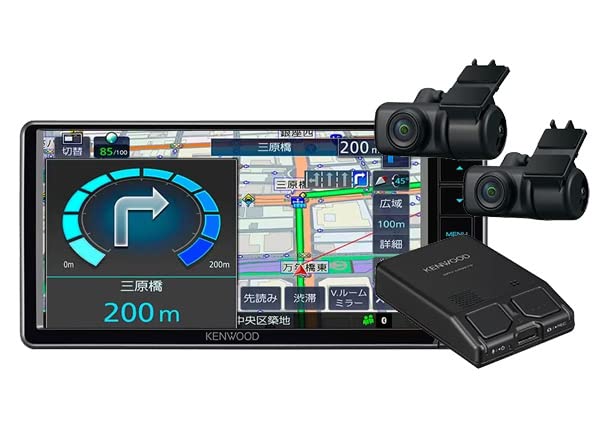kenwood ナビMDV-D706BTW ドライブレコーダーセット