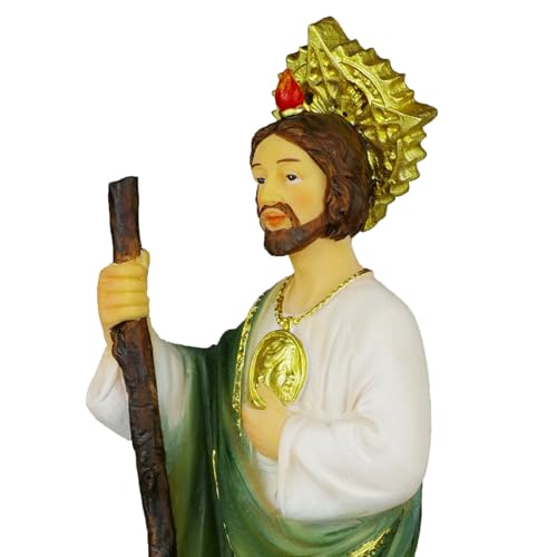 Estatua San Judas Tadeo 10 pulgadas Resina Religiosa miniatura 2
