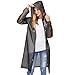 Produktbild Regenponcho Wiederverwendbarer Regenmantel Eva Fahrrad Regenjacke Damen Herren Wasserdicht Transparent Regencape für Konzert Outdoor Reisen Camping Gadgets Unisex Festival Ausrüstung (Grau, L)