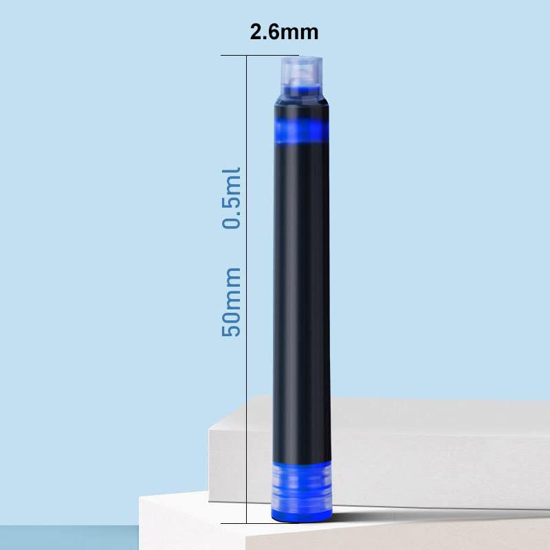 Einweg-Tintenpatronen Blau, Radierbar – 40 Stück, 3,4 Mm Bohrungsdurchmesser, Für Füllfederhalter
