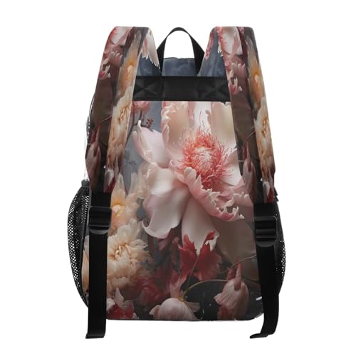 Beautiful Flowers Clear Backpack - Stadium Approved Large 15.7-inch Waterproof Transparent Bag for Sports, Concerts, Work, Travel#2613