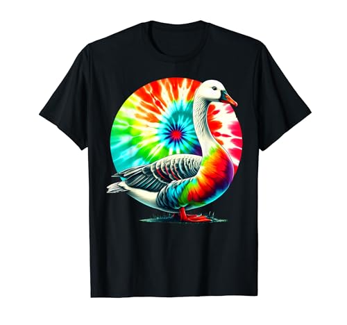 Cool Oca Uccello Spirito Animale Illustrazione Tie Dye Art Maglietta