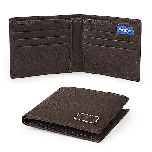 Image of Wrangler Bifold Wallet for Men, Genuine Leather, Gift for Him | Gift for Him