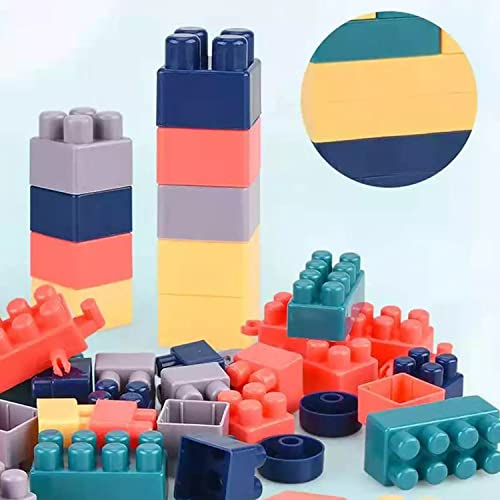 Image of Gambit Bulid Structures Interlocking Play Mat Train Candy Blocks Set (100 Pieces) Smart Activity Fun and Learning Train Blocks for Kids - Multi-Color