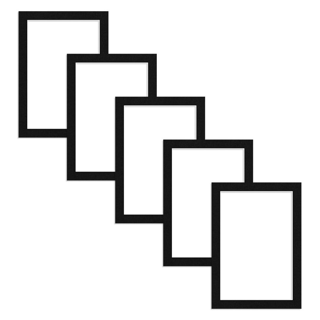 Alison Kingsgate 50X70CM Black Picture Mount - 40X60CM Aperture - Pack 5 — image 1