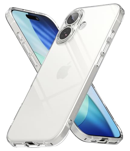 Ringke Air for iPhone 17 Case, [Lightweight] Flexible Non-Slip Transparent Slim Fit TPU Protective Phone Cover with Precise Camera Cutouts - Clear