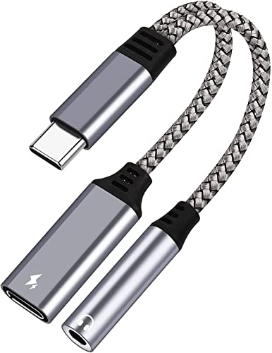 USB C - 3.5mm wbhzƏ[dA_v^[ 2C1 wbhtHWbN Hi-Fi DAC [dhOt S21/S21+/Note 20/Note 10 5/4/4XL/3/3XL (O[)