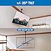 Mount-It! TV Ceiling Mount Bracket, Adjustable Height Full Motion 360 Deg Rotation Tilting Swiveling for Flat Panel LCD LED OLED Plasma TVs, Fits up to 75 Inch 110 Pound Capacity, Black (MI-509B)