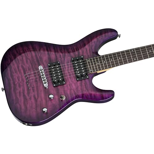 Schecter C-6 Plus Solid-Body Electric Guitar, EM - Image 4