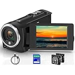 Video Camera Camcorder, QHD 2.7K Camcorder 50MP 16X Digital Video Camera for YouTube, 2.8'' 270 Degree Rotation Screen Video Recorder Vlogging Camera with 32GB Card and Two Batteries