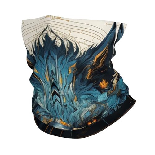 Gorro de Cuello Vikingo Lobo Nórdico Runas Antiguas Gaiter de Cuello Cubreboca para Mujeres Hombres, Mascarilla de Cara para Motocicleta Ciclismo Esquí Fiesta, Blanco miniatura 1