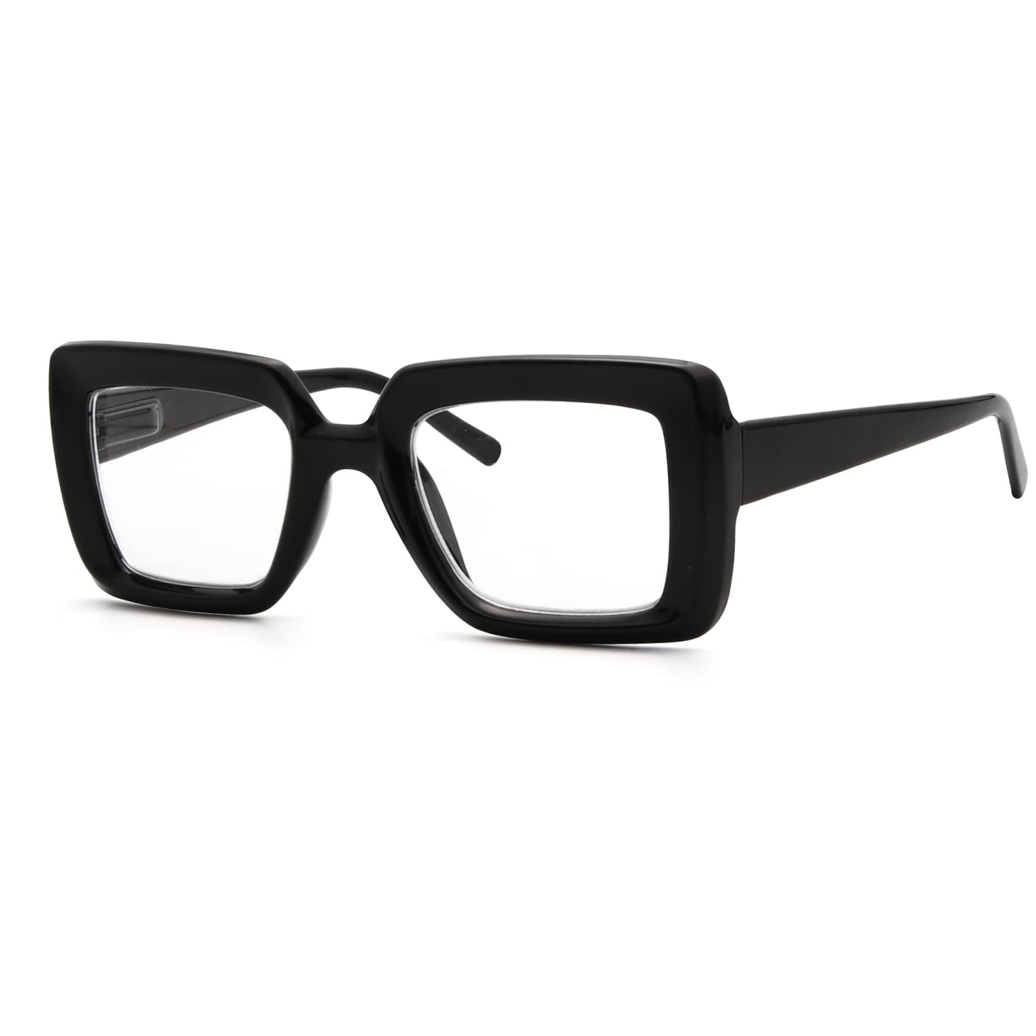 Eyekepper Quadratisches Design Lesebrille für Damen Stilvolle Übergröße Lesehilfe - Schwarz +2,00