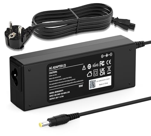 90W Chargeur pour Acer Aspire 3 5 E15 E17 ES15 V5 V3 E3 E5 F5 F15 5750G 7750G 7741G E5-575 E5-571 E5-573 F5-573G PA-1900-86 PA-1650-86 Ordinateur Portable...