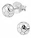 Hypoallergenic Sterling Silver Soccer Ball Stud Earrings for Kids (Nickel Free)
