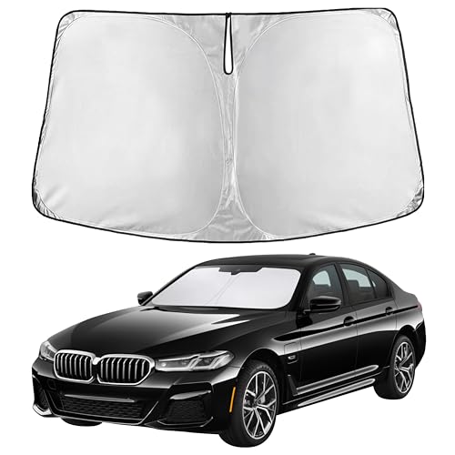 Image of EcoNour Windshield Sunshade Compatible for BMW i5 2024-2026 / i7 2023 2024 2025, Sun Visor for Front Windshield & Window Sun Shade Cover, UV Heat Blocker & Protector, Car Accessories