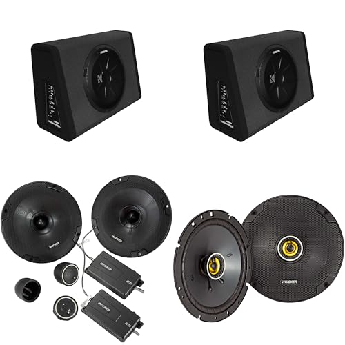 Kicker (2) 11PT250 Powered Sub Enclosure & 46CSS674 6.75
