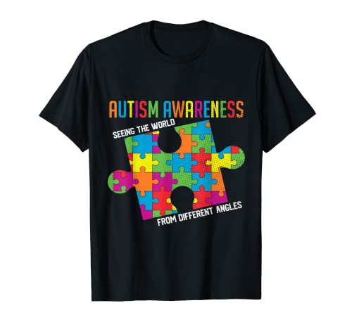 Ver el mundo entender la conciencia sobre el autismo de los niños autistas Camiseta