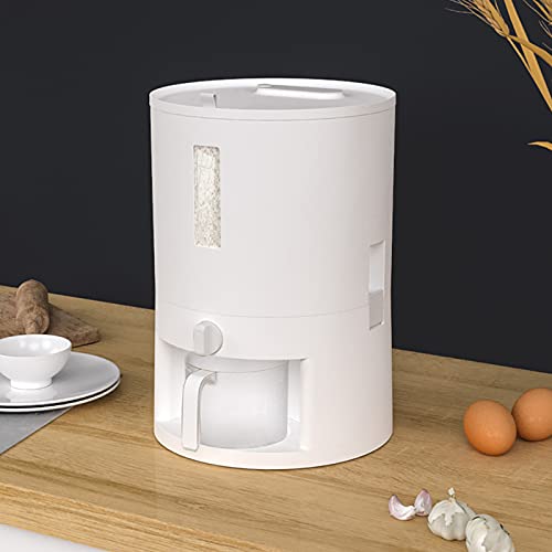Lilyeriy Distributeur de riz 6/10 kg, pour la cuisine, avec verre doseur, distributeur de nourriture pour céréales, riz, riz jaune, haricots rouges (6 kg)