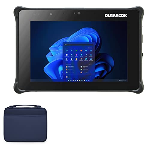 BoxWave Case Compatible with Durabook Americas R8 Tablet - Hard Shell Briefcase, Slim Messenger Bag Briefcase Cover Side Pockets - Navy