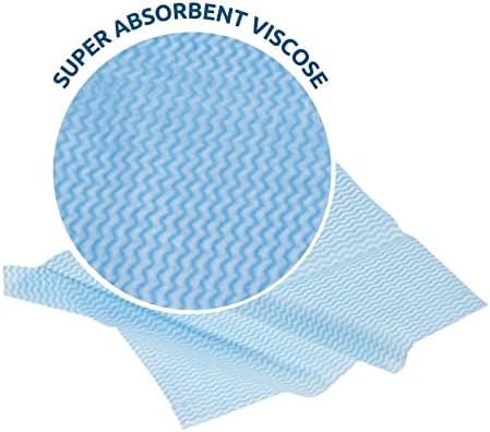 Andarta Blue J All Purpose Dish Cleaning Cloth - Pack of 50 Cloths | Multipack Cloth to Clean All Surfaces - Kitchen, Bathroom, General Areas