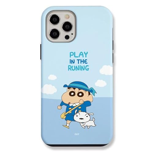 iPhone16 Pro 用 クレヨンしんちゃん バンパー型 2重構造 ハード ケース 【日本国内から発送】 CrayonShinchan Play S1 Armor Case アイフォン 16 プロ 対応 TPU + PC キャラクター カバー 幼稚園