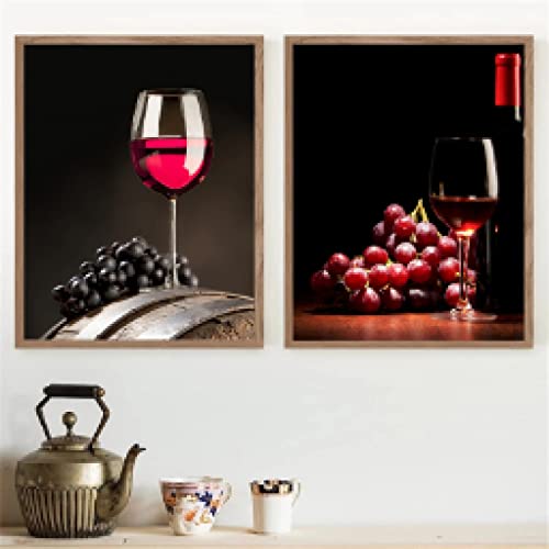 Affiche murale cuisine bouteille de vin rouge et déco restaurant