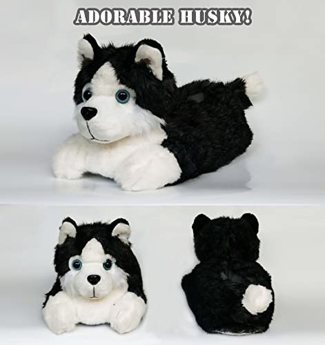 Onmygogo Fuzzy Winter Animal Dog House Slippers for Men and Women3