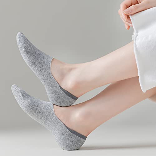 JORMATT 12 Pairs 6 Pairs No Show Socks Women Non Slip Low Cut Flat Boat Liner Socks4